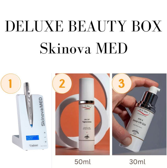 Deluxe Beauty Box(1 x Skinova Med+Dr. E. Voss Hya 4 Deep Lift Q10 30ml +LIA C 6 Tagescreme 50ml )