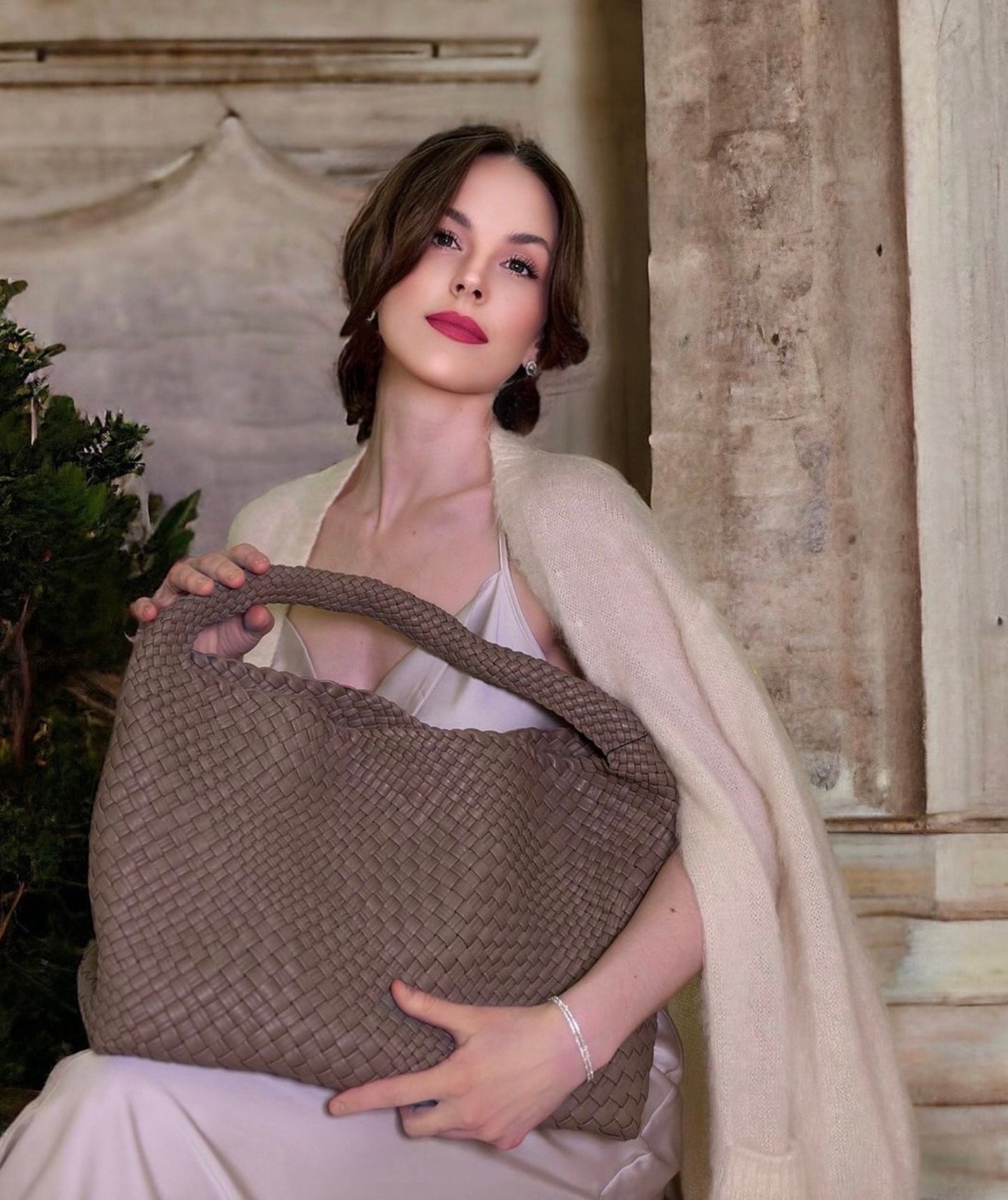 Ghibli 4296 - Calfskin Black Top Handle Bag(color black)Pre Order Delivery Time 10 weeks