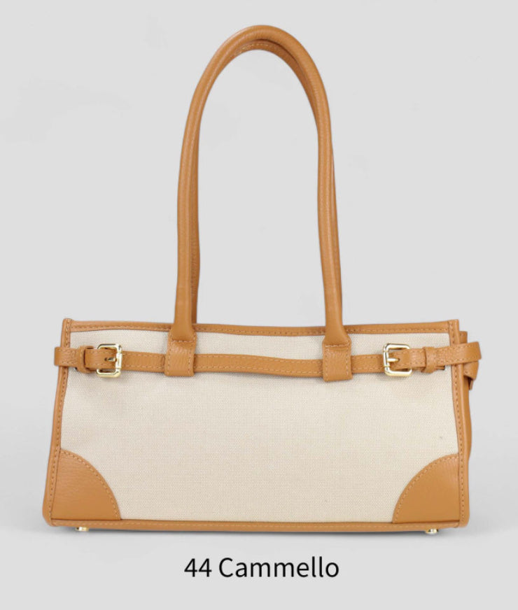 Canvas and leather bag (Made in Italy)