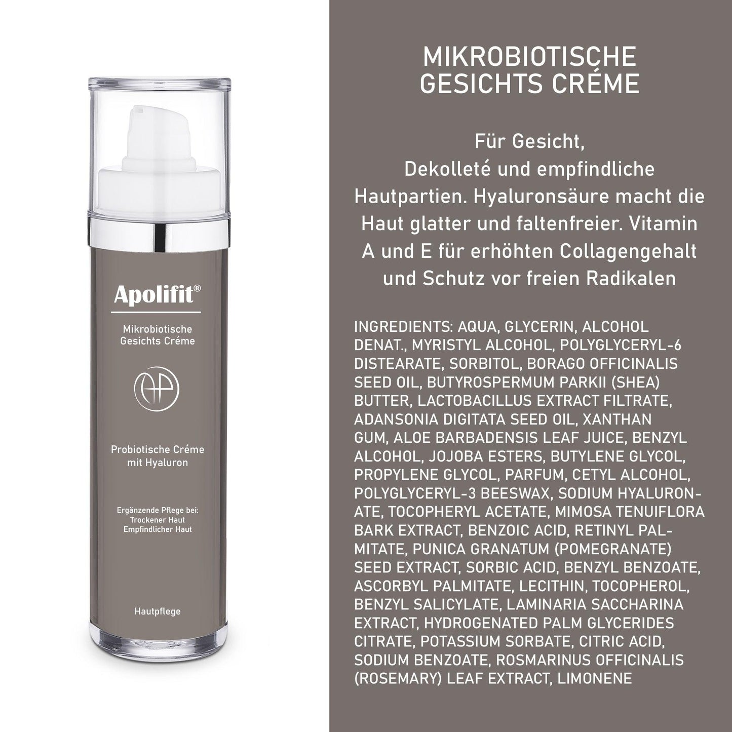 Apolifit mikrobiotische Gesichtscreme 50ml - Mamaladen GmbH