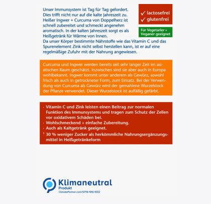 Heißer Ingwer + Kurkuma Heißgetränk (10 Stück), 100 g - Mamaladen GmbH