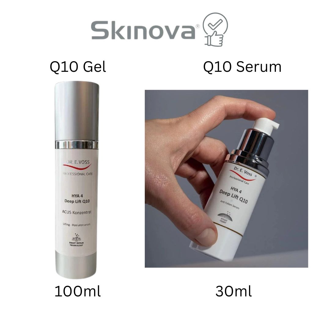 Dr.E.Voss Hya 4 Deep Lift Q10 ACUS Konzentrat Straffungs-Hyaluronserum 100ml +  Hya 4 Deep Lift Q10 30ml (suitable for Skinova)