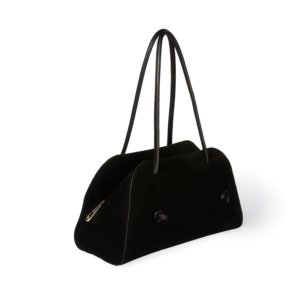 Roberta Gandolfi Alina Suede Bowling Bag MADE IN ITALY
