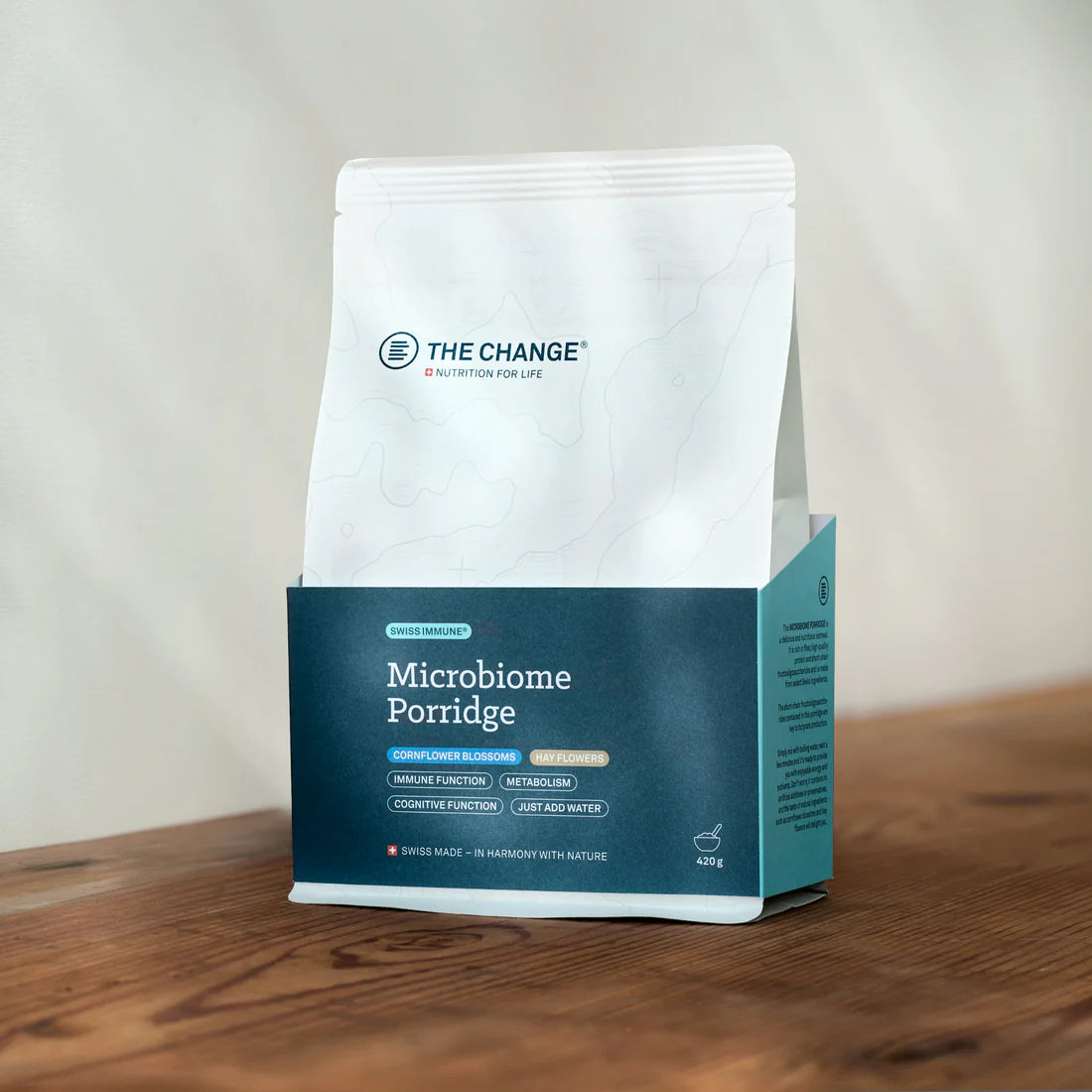 BE THE CHANGE  Microbiom Porridge SET 2 x 420g (14 Port.) & BTC-Weissblechdose Made in Swiss