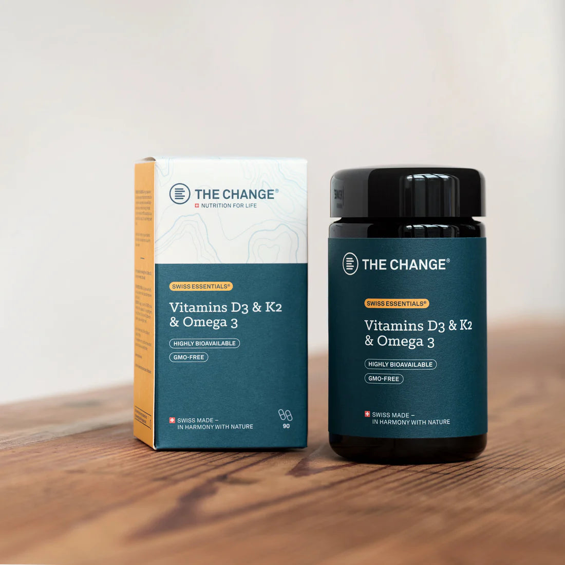 BE THE CHANGE  Vitamins D3 & K2 & Omega 3