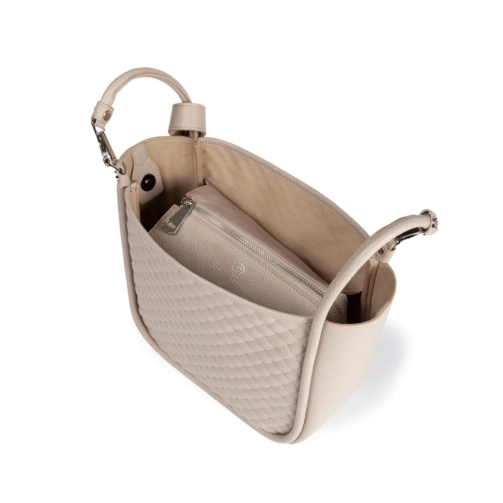 Roberta Gandolfi RGYuma Woven small 3 in 1 convertible leather handbag with detachable shoulder strap
