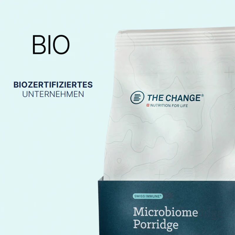 BE THE CHANGE  Microbiom Porridge SET 2 x 420g (14 Port.) & BTC-Weissblechdose Made in Swiss