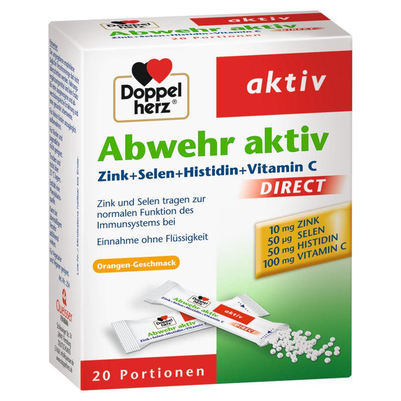 Abwehr aktiv DIRECT Zink + Selen + Vitamin C + Histidin, 20 Portionen - Mamaladen GmbH