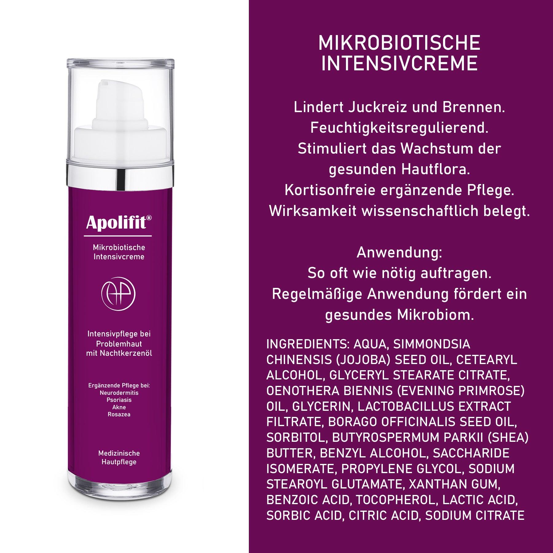 Apolifit mikrobiotische Intensivcreme bei Problemhaut 50ml - Mamaladen GmbH