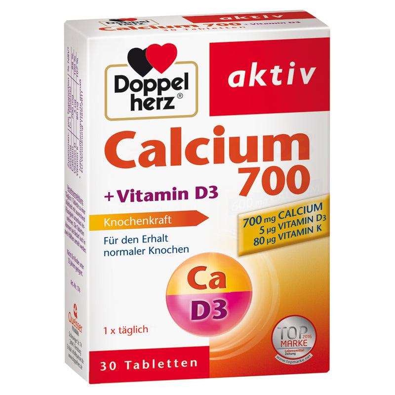 Doppelherz Calcium 700 + D3, 30 Tabletten - Mamaladen GmbH
