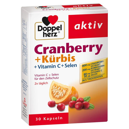 DOPPELHERZ Cranberry + Kürbis (30 Kapseln) - Mamaladen GmbH