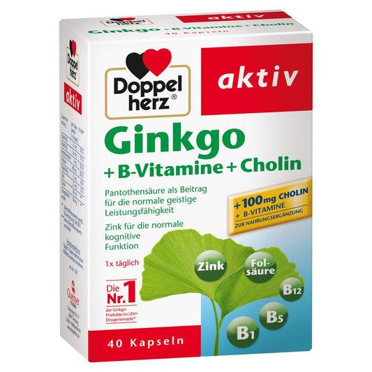 Doppelherz Ginkgo + B-Vitamine + Cholin, 40 Kapseln - Mamaladen GmbH