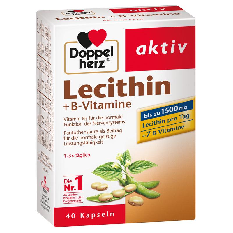 DOPPELHERZ LECITHIN + B-Vitamine, 40 Kapseln - Mamaladen GmbH