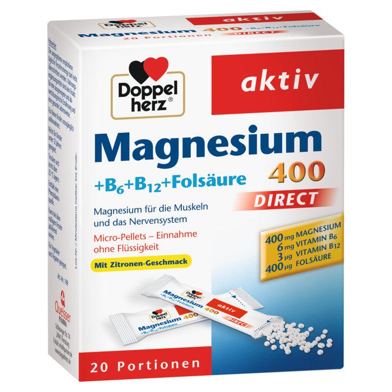 Doppelherz Magnesium+B Vitamine Direct Pellets 20 Stück - Mamaladen GmbH
